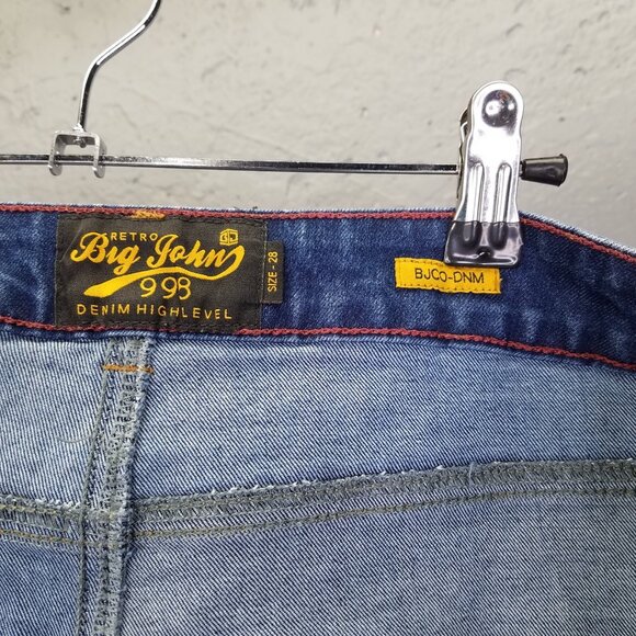 Big John Co Jeans Men Sz 28 Retro Denim Straight Leg Obscuro Medium Wash 31"x27" - Picture 14 of 16